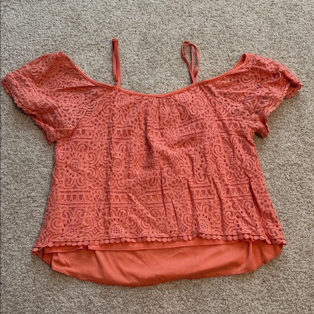 Miami Coral Lace Blouse